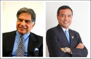 Newly elected boardmembers Ratan Tata (left) and Takeshi Niinami
